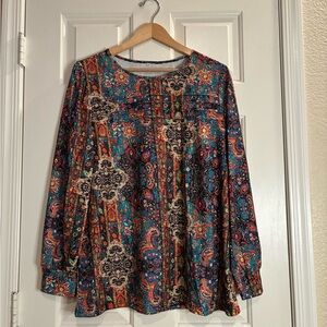 Vibrant Multicolor Paisley Blouse